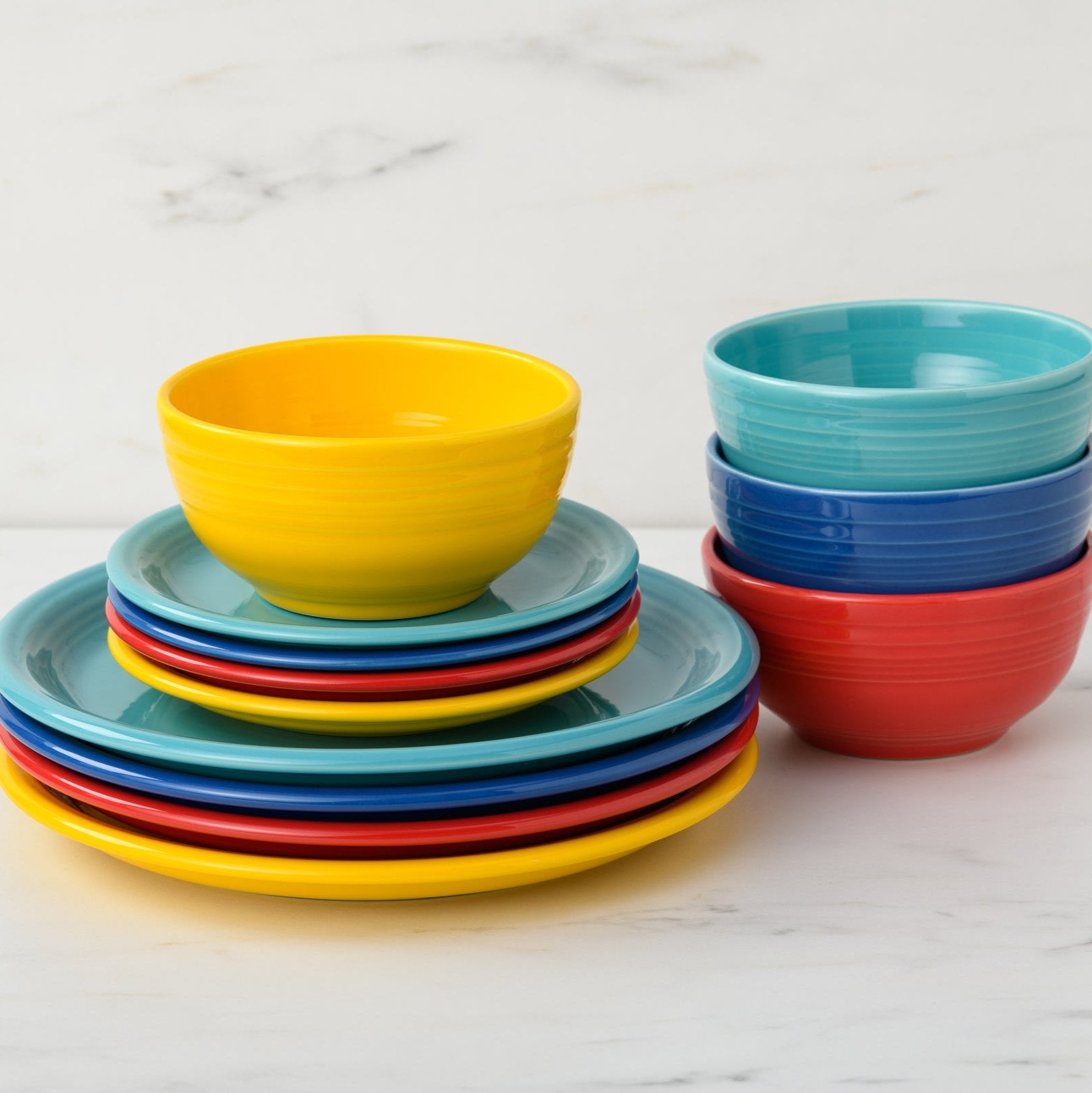 Fiesta Mixed Vibrant Bistro Coupe 12-Piece Dinnerware Set, Service for 4 - Image 2