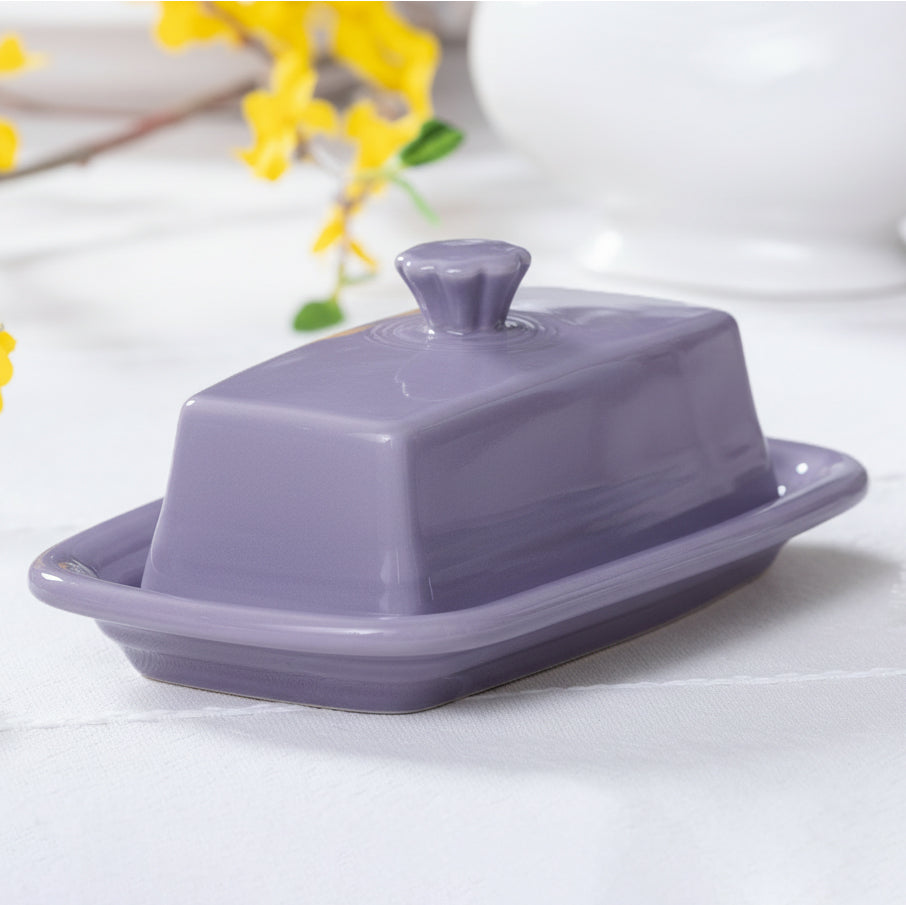 Fiesta Lavender Extra Large Covered Butter Dish 8 1/8 Inch x 5 1/8 Inch - Image 2