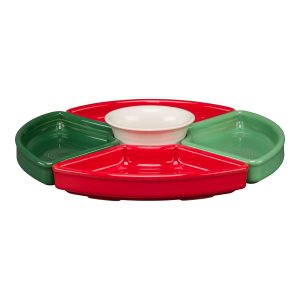 Fiesta Christmas Mixed Color 5-Piece Color Entertaining Set 8 1/5 Inch