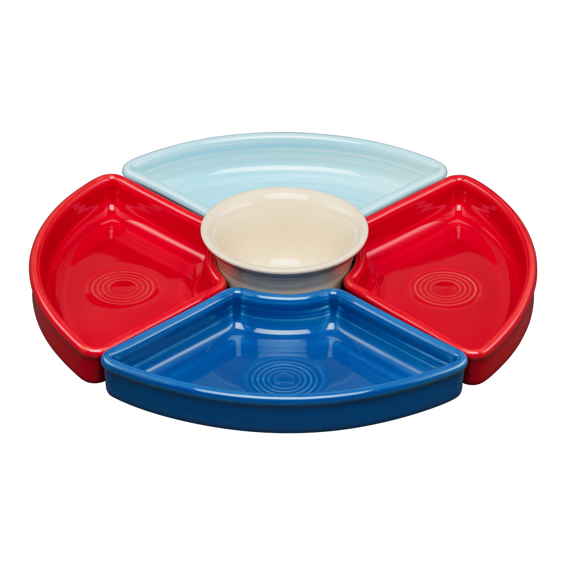 Fiesta Americana 5-Piece Mixed Colors Entertaining Set 8 1/5 Inch