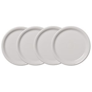 Fiesta White Bistro Coupe 10 1/2 Inch Dinner Plate, Set of 4