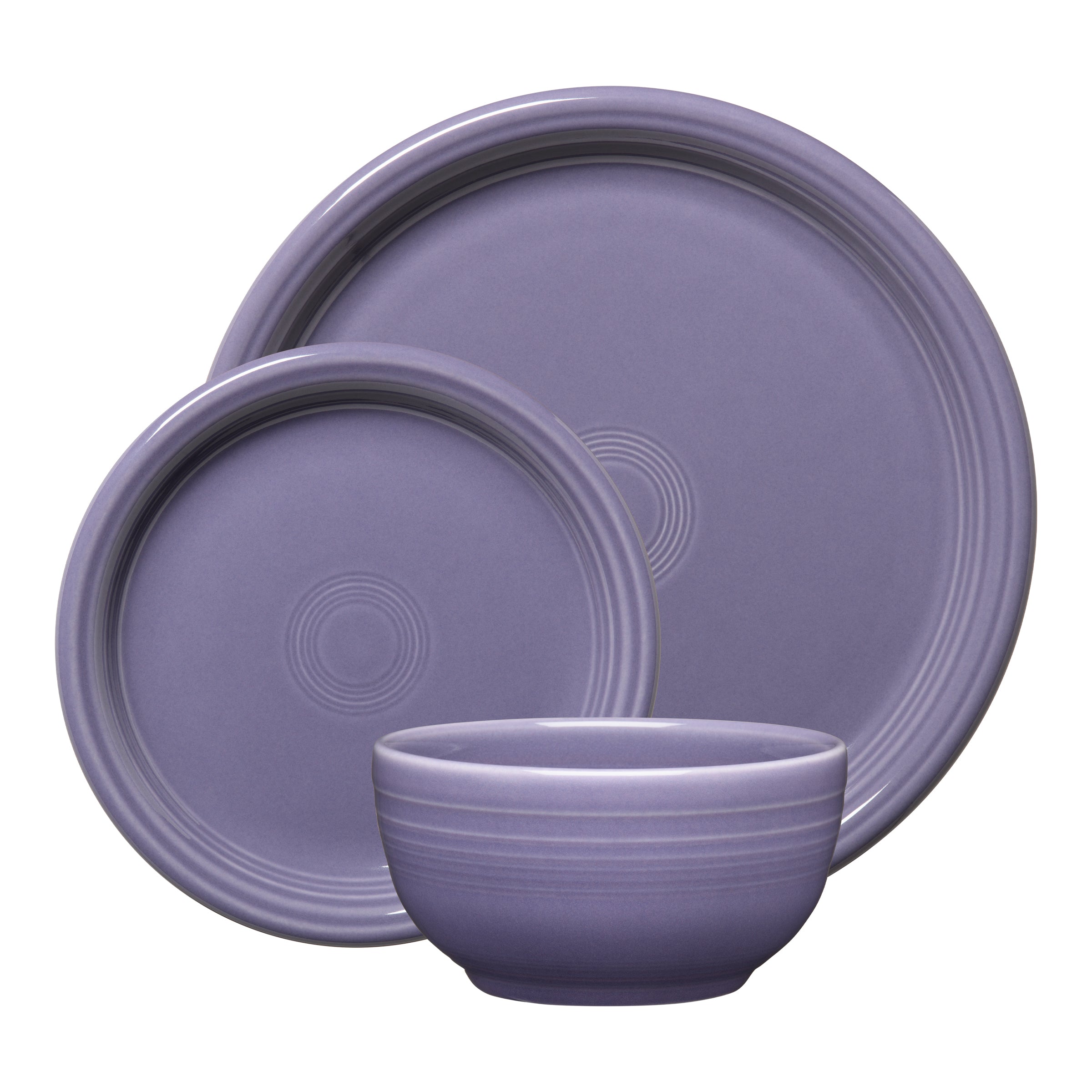 Fiesta Lavender Bistro Coupe 3-Piece Dinnerware Set, Service for 1