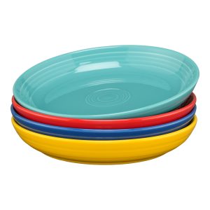 Fiesta Mixed Vibrant Coupe 8 1/2 Inch Luncheon Bowl 26 OZ, Set of 4