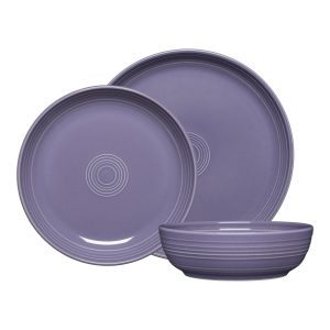 Fiesta Lavender Coupe Bowl 3-Piece Dinnerware Set, Service for 1