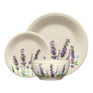 Fiesta Lavender Bloom Classic Bistro 3-Piece Dinnerware Set, Service For 1