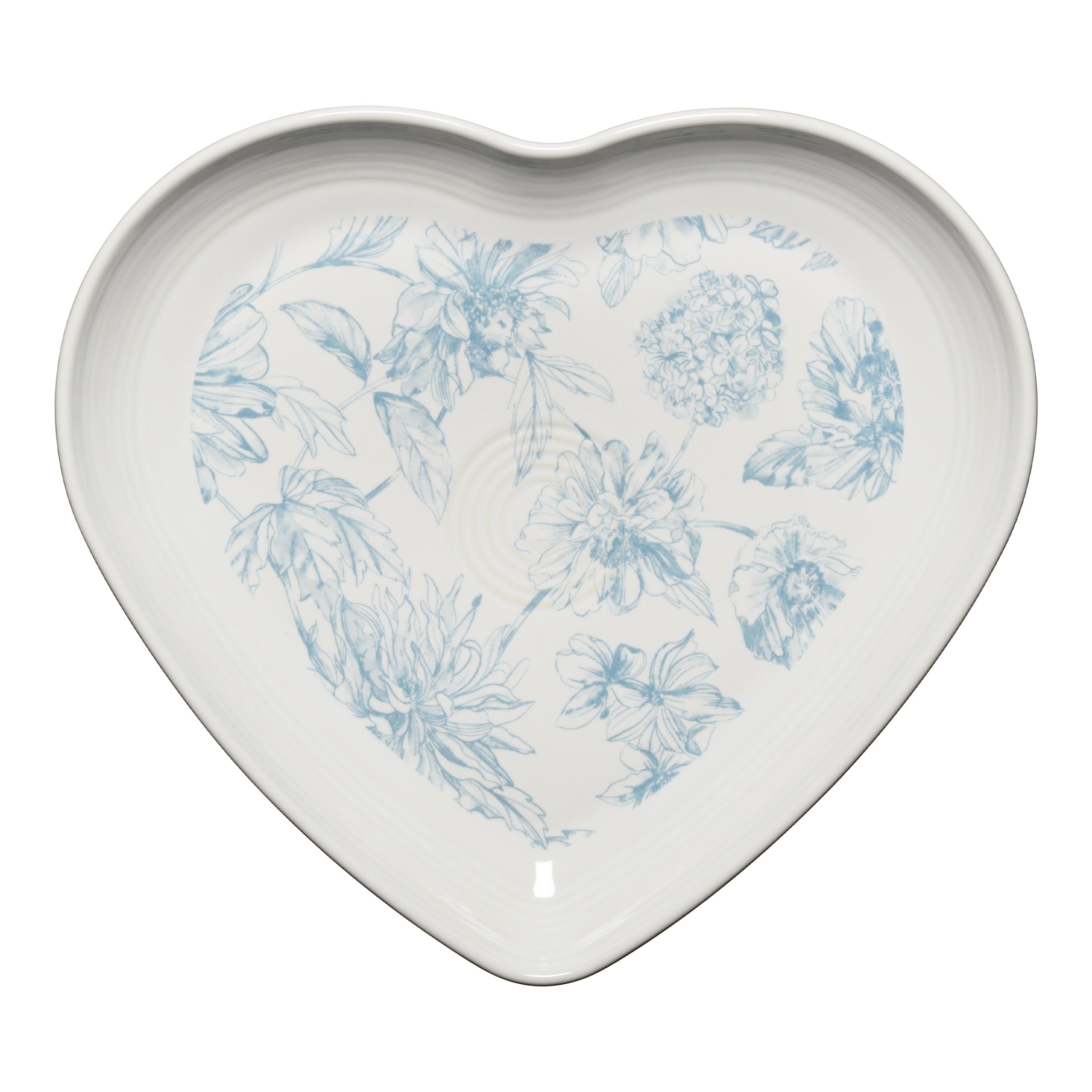Fiesta Retired Fiesta Botanical Floral 9 Inch Heart Shaped Plate