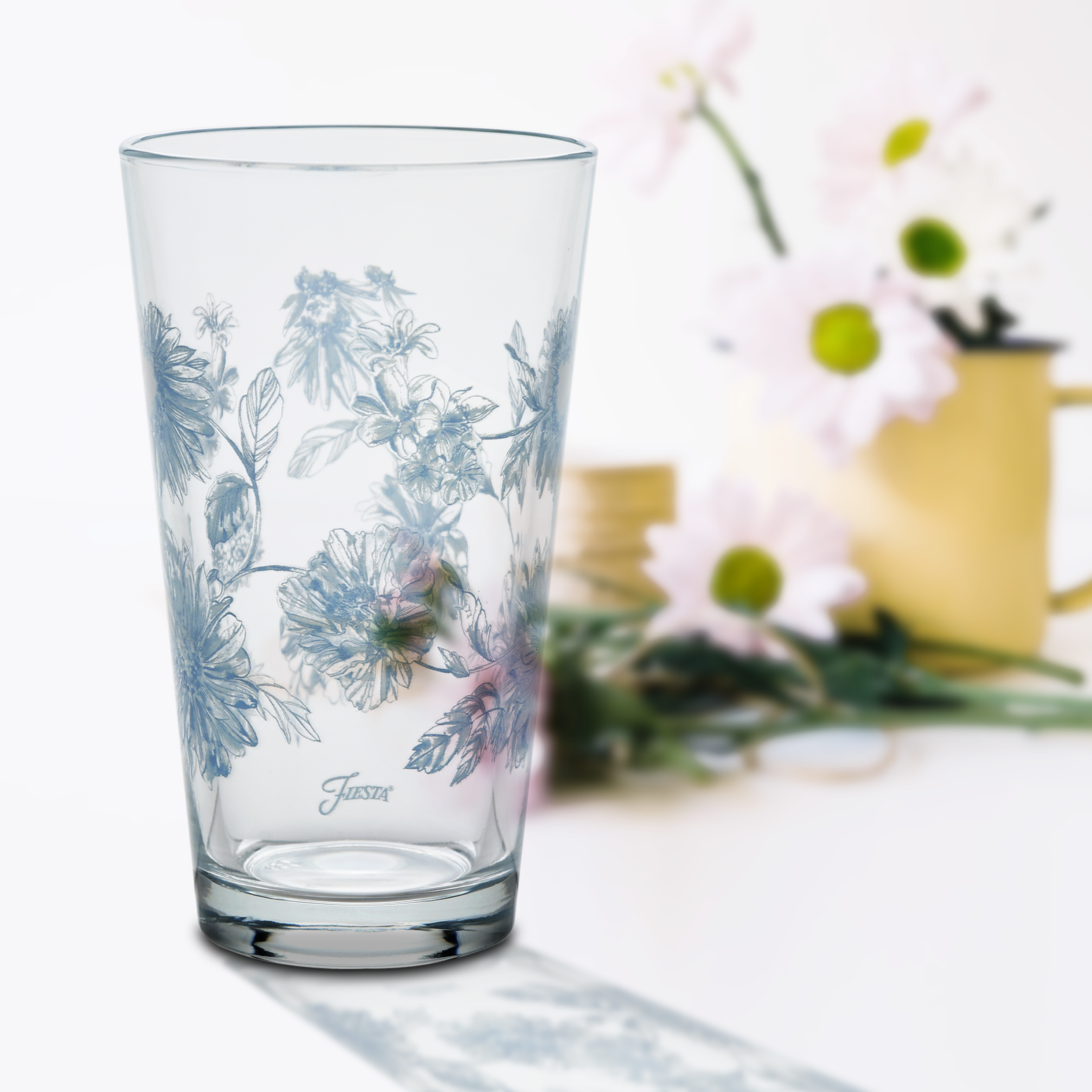 Fiesta Botanical Floral 16 oz. Cooler Glass - Set of 4 - Image 3