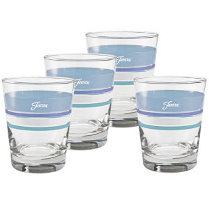Fiesta Coastal Blues 15 oz. Edgeline Tapered Double Old Fashion – Set of 4