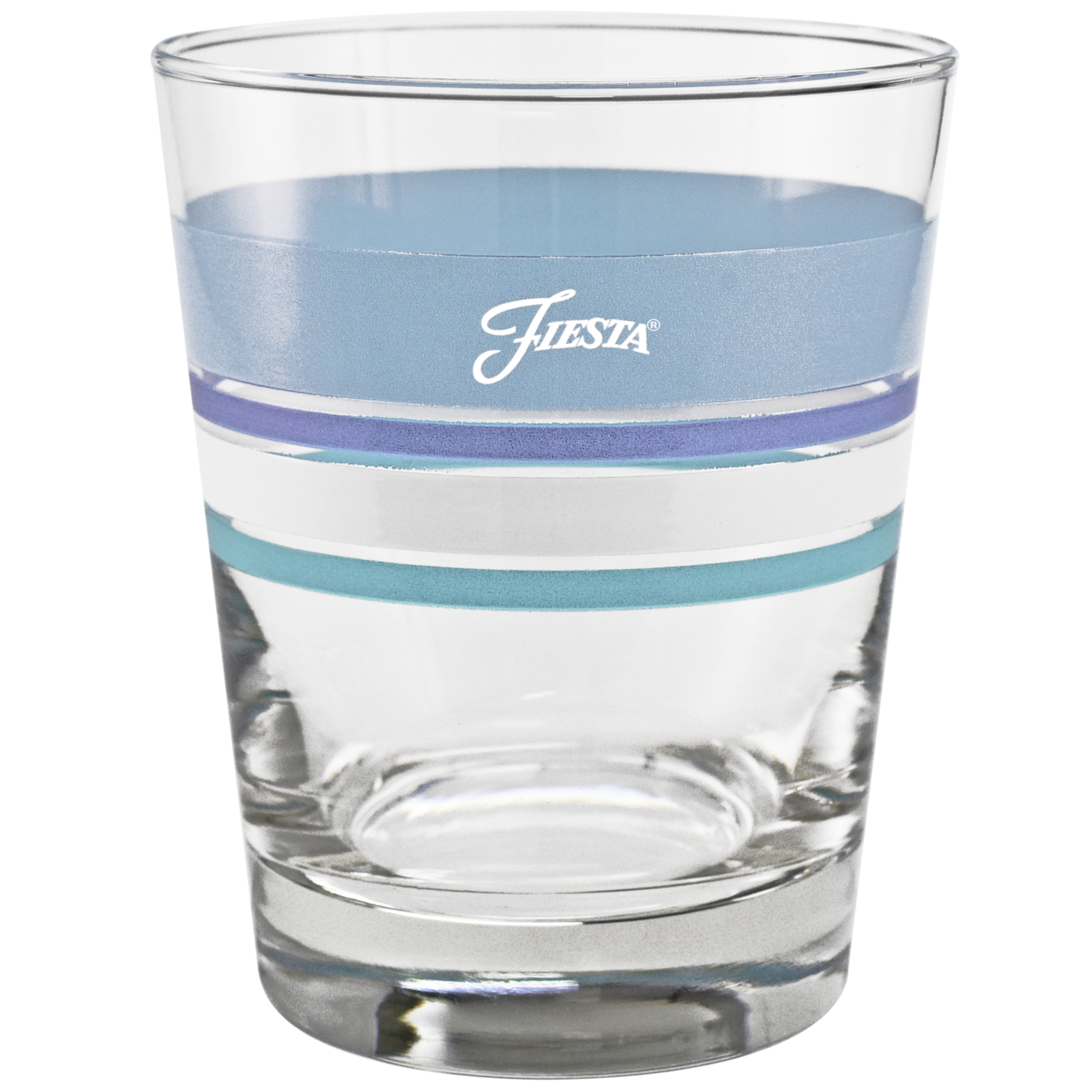 Fiesta Coastal Blues 15 oz. Edgeline Tapered Double Old Fashion – Set of 4 - Image 2