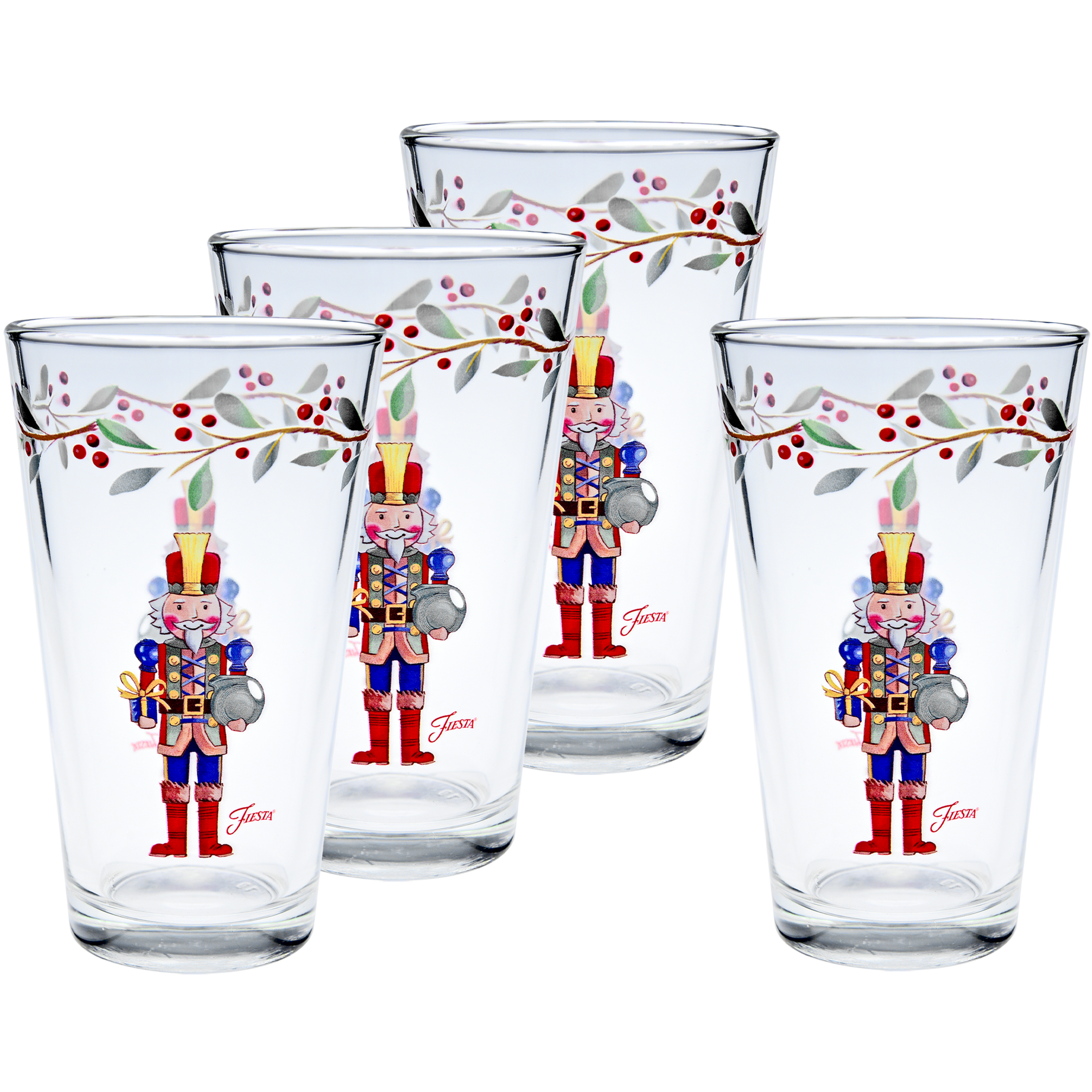 Fiesta Nutcracker The Giver 16 oz. Cooler Glass - Set of 4