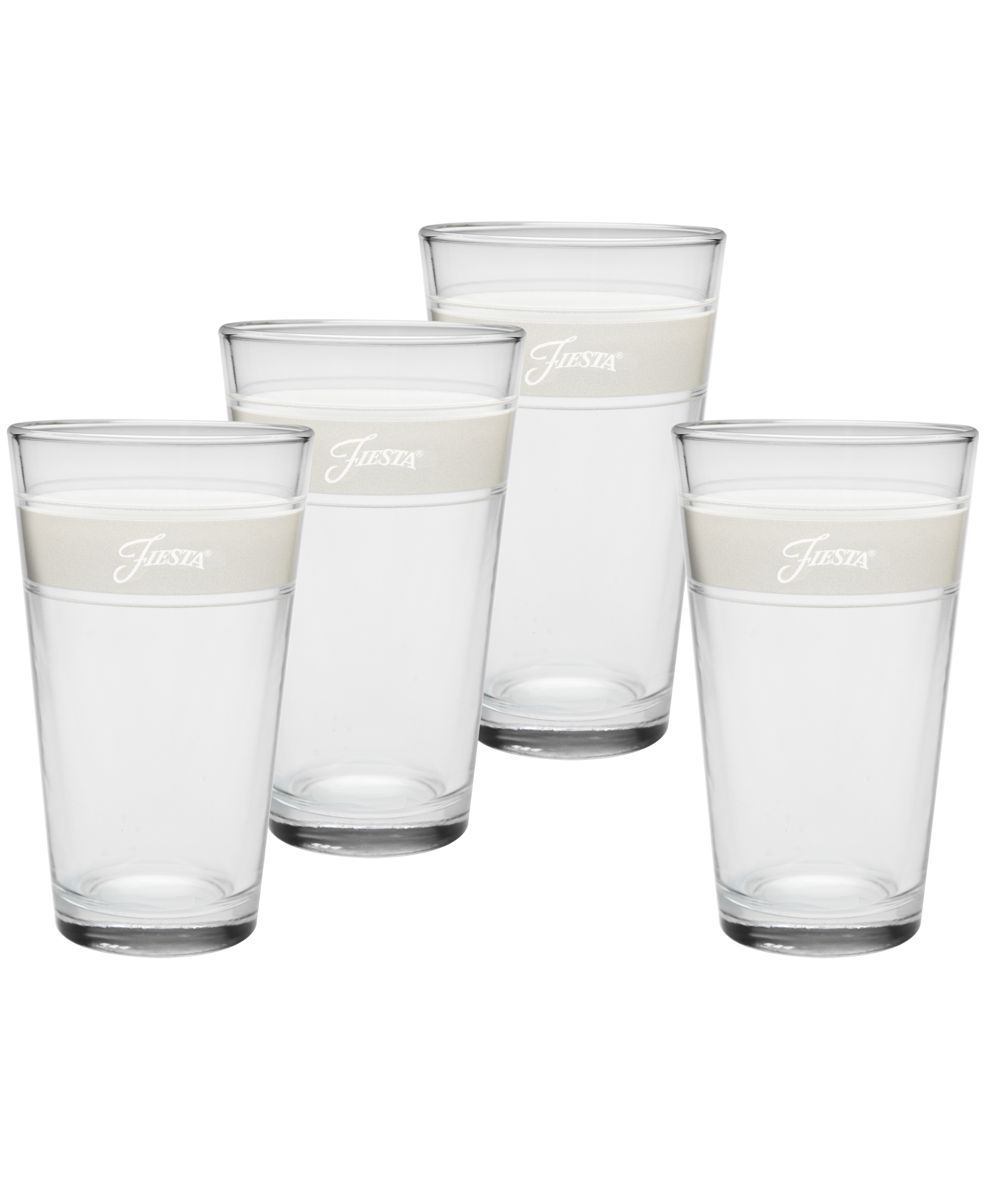 Fiesta Linen 16 oz. Frame Cooler Glass - Set of 4