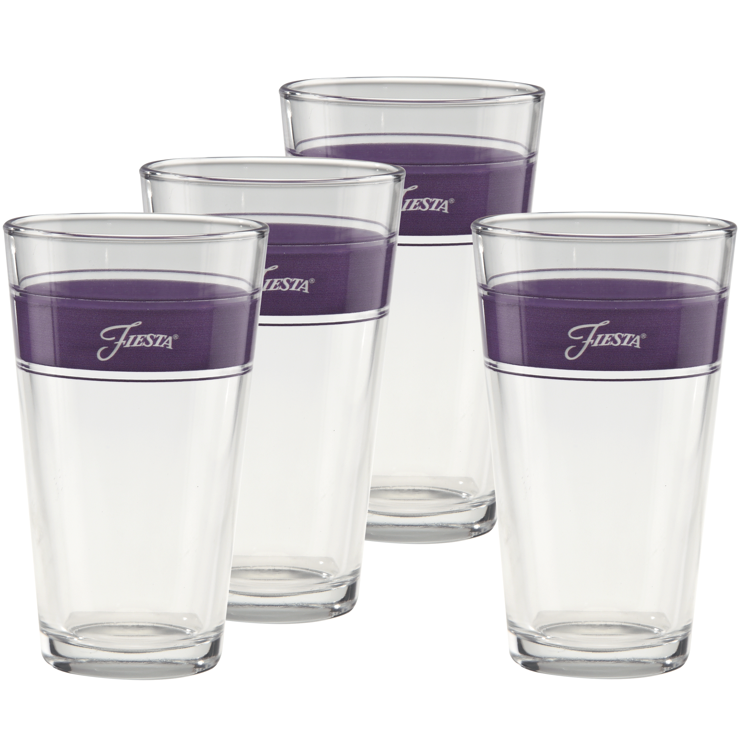 Fiesta Lavender 16 oz. Frame Cooler Glass - Set of 4