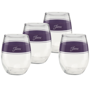 Fiesta Lavender 15 oz. Frame Stemless Glass – Set of 4