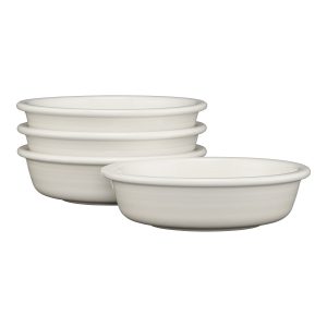 Fiesta White Classic Rim 6 7/8 Inch Cereal Bowl 19 OZ, Set of 4