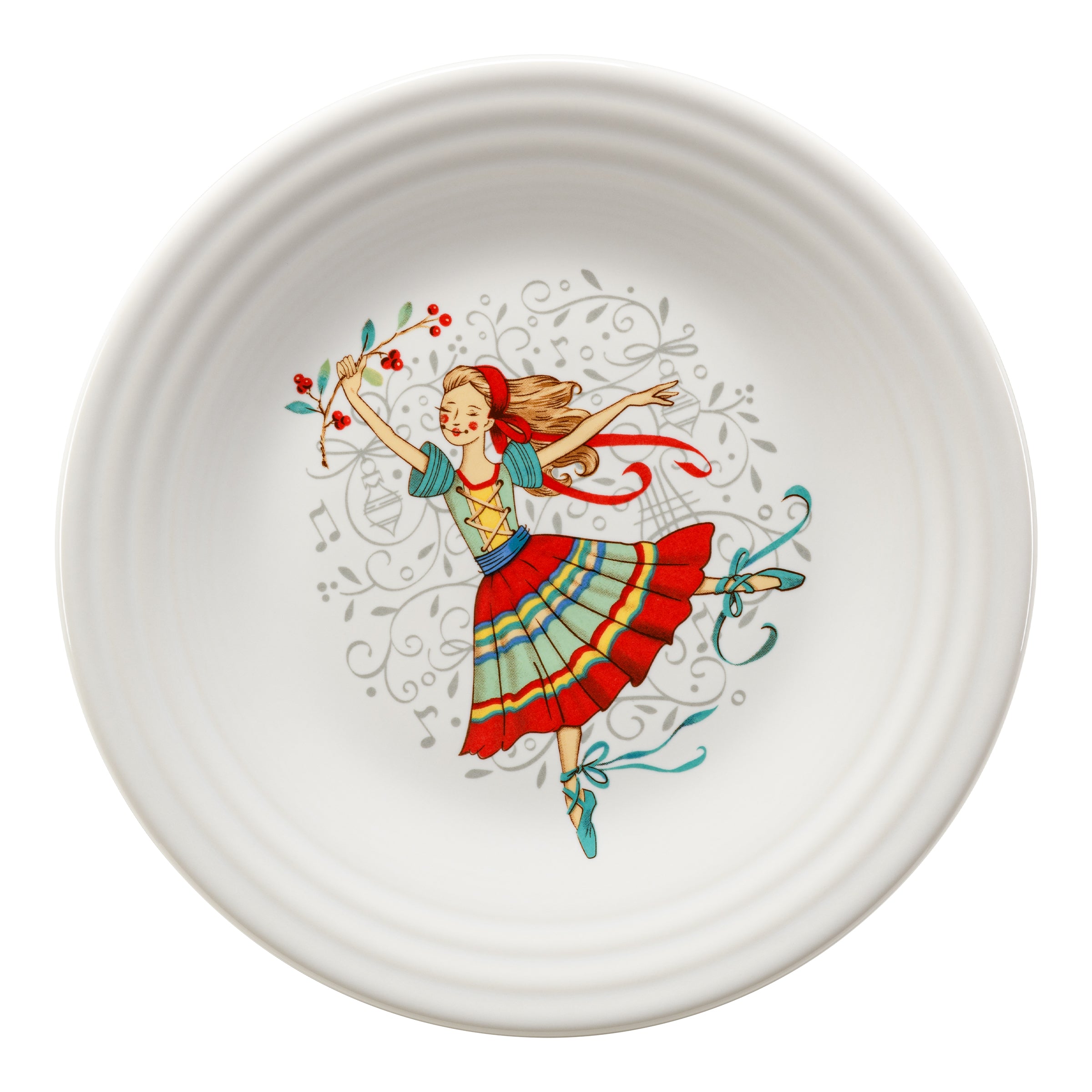 Fiesta Nutcracker Ballerina Classic Rim 9 Inch Luncheon Plate