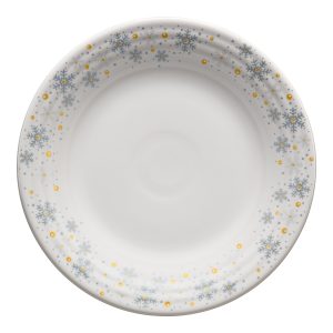 Fiesta White Snowflake Classic Rim 9 Inch Luncheon Plate
