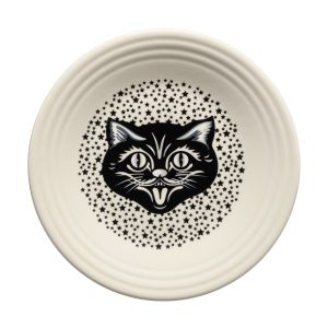 Fiesta Black Cat Linen Classic Rim 9 Inch Luncheon Plate