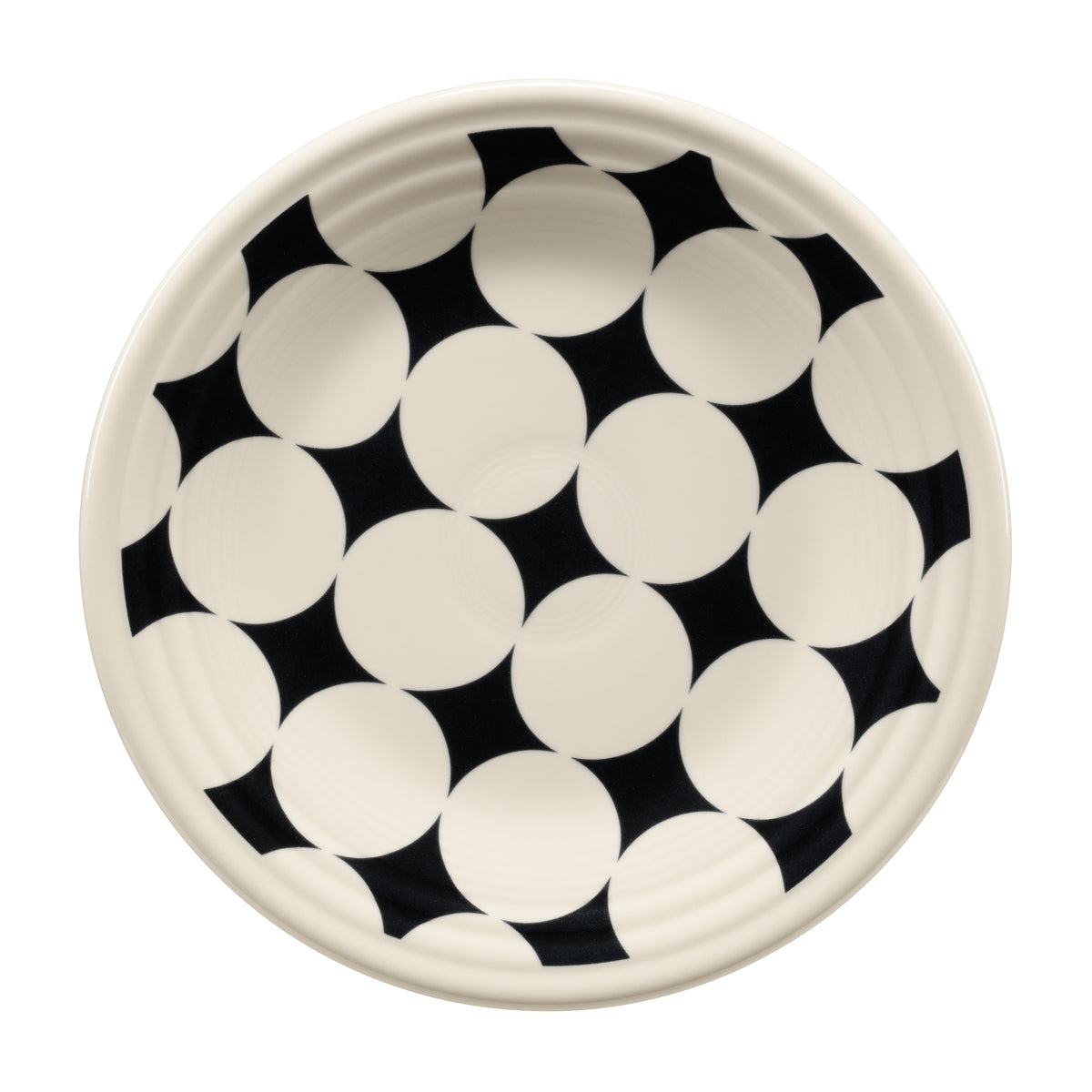 Fiesta Fiesta Black Kaleido Circles Classic Rim 9 Inch Luncheon Plate