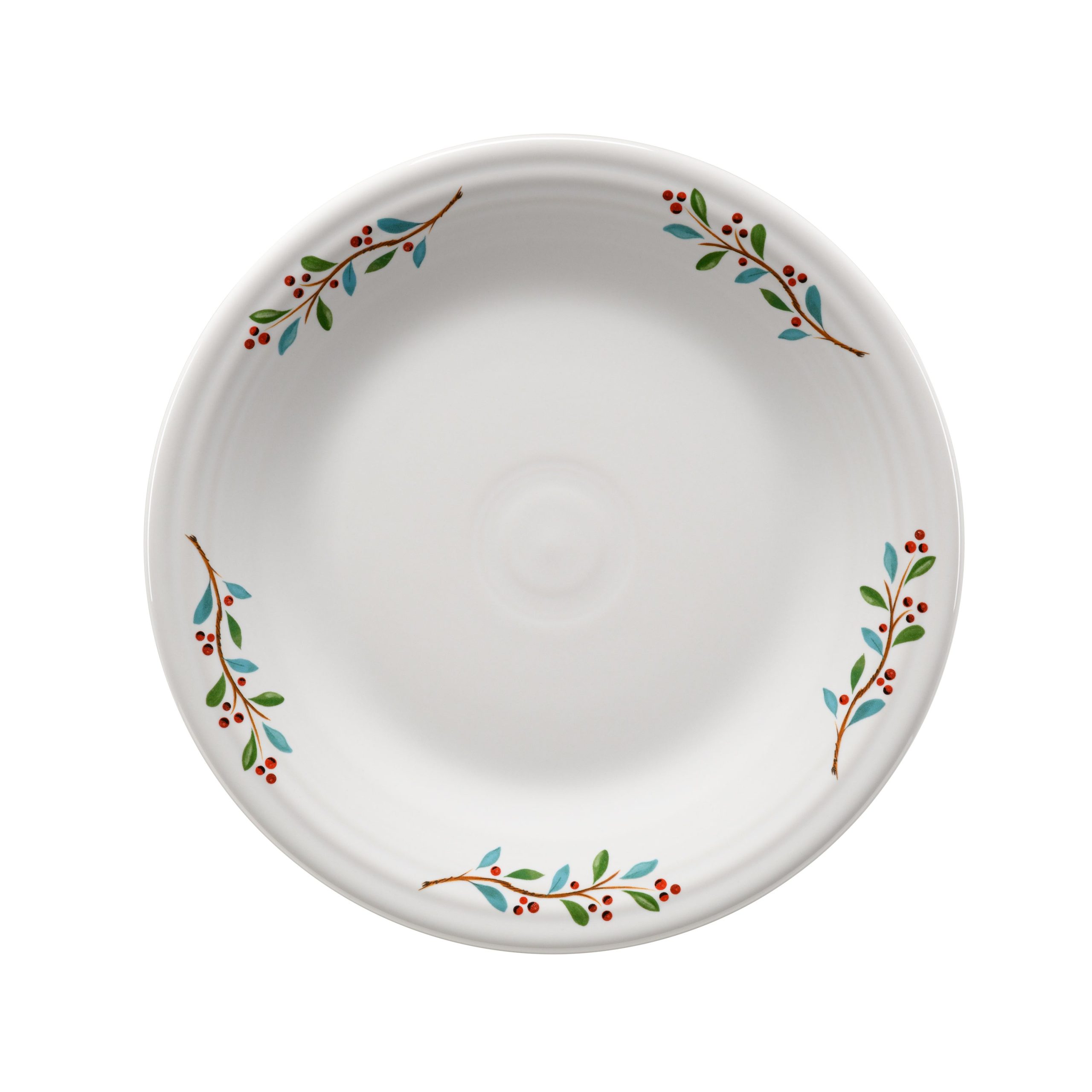 Fiesta Retired Holly Berry Christmas Classic Rim 10 1/2 Inch Dinner Plate