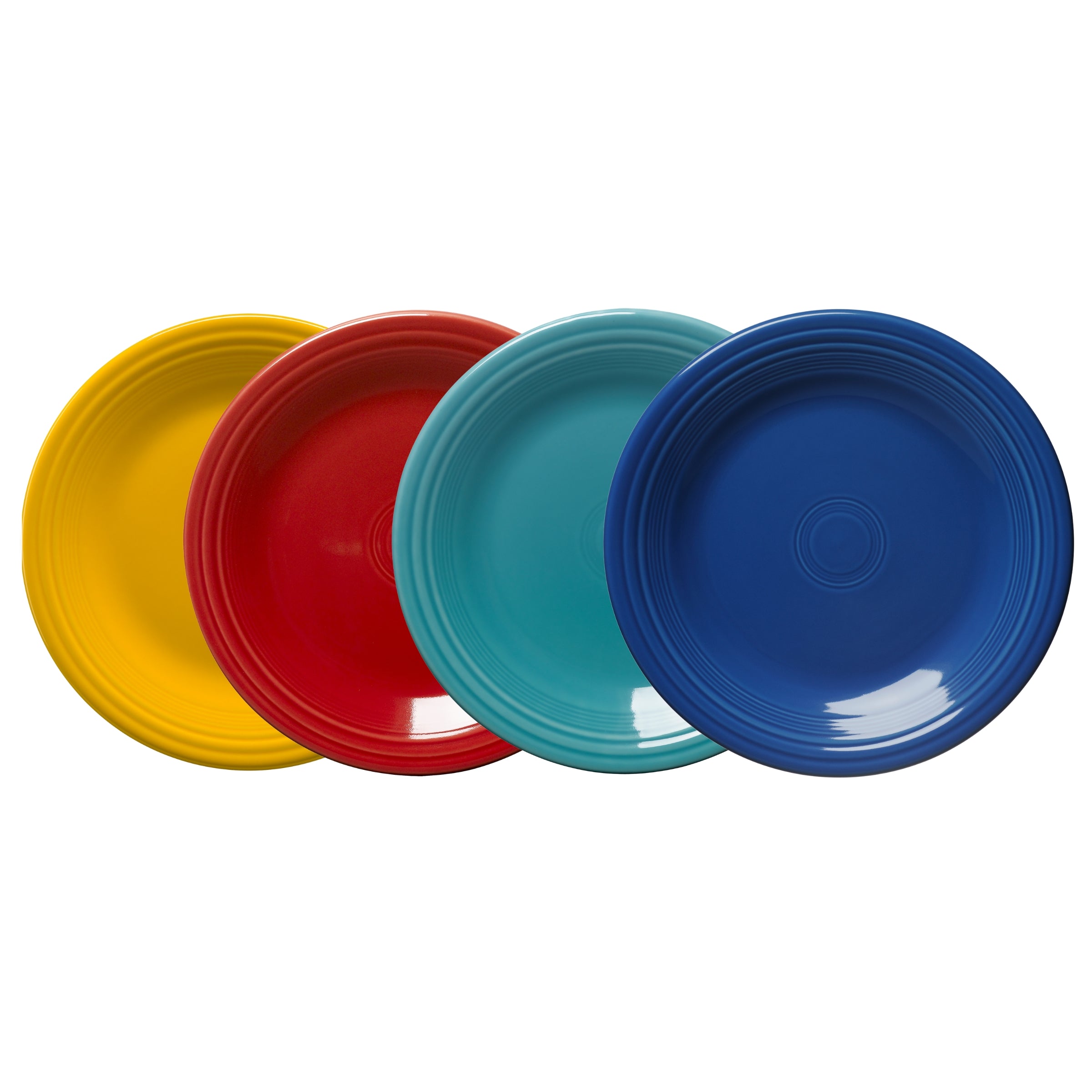 Fiesta Mixed Vibrant Classic Rim 10 1/2 Inch Dinner Plate, Set of 4