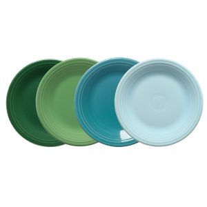 Fiesta Mixed Aegean Classic Rim 10 1/2 Inch Dinner Plate, Set of 4