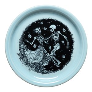 Fiesta Skeleton Duet Sky Bistro Coupe 9 Inch Luncheon Plate