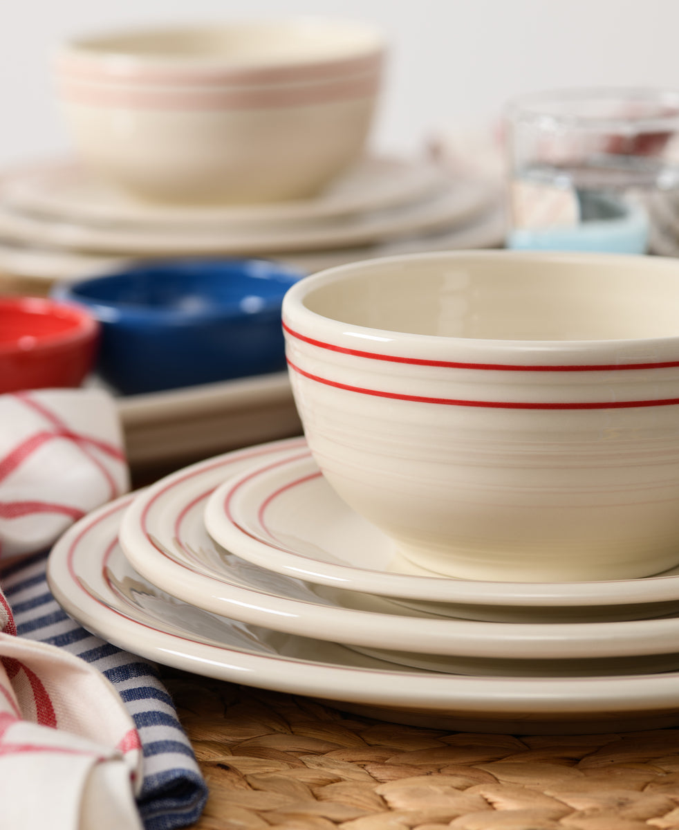 Fiesta Americana Scarlet Band Classic Bistro 3-Piece Dinnerware Set, Service For 1 - Image 4
