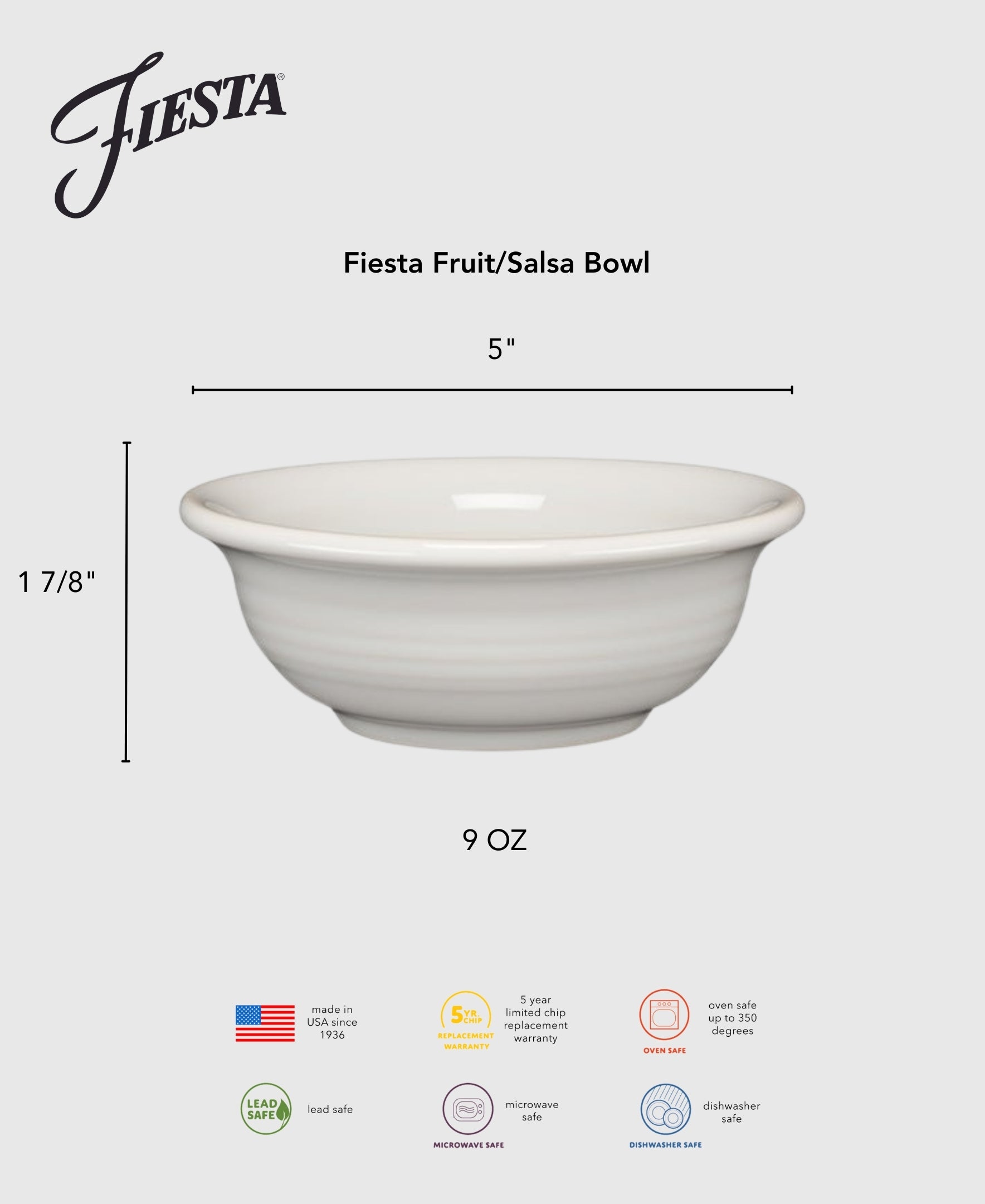 Fiesta Lavender 5 Inch Fruit/Salsa Bowl 9 OZ - Image 3