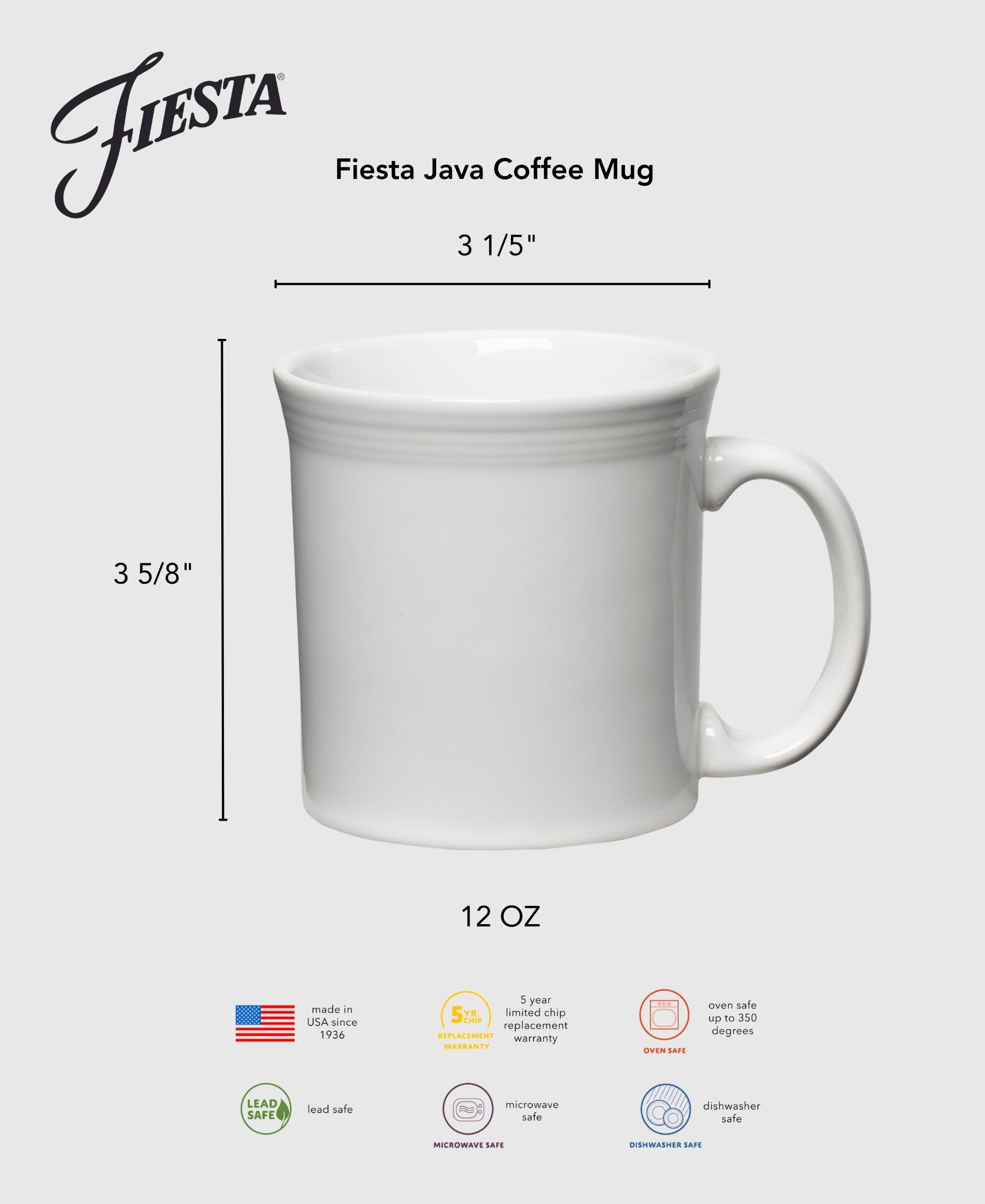Fiesta Fiesta 12 OZ Java Coffee Mug - Image 2