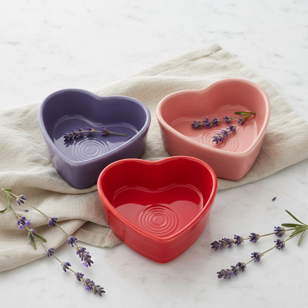 Fiesta Lavender 7 OZ Heart Shaped Ramekin 4 1/2 Inch - Image 2