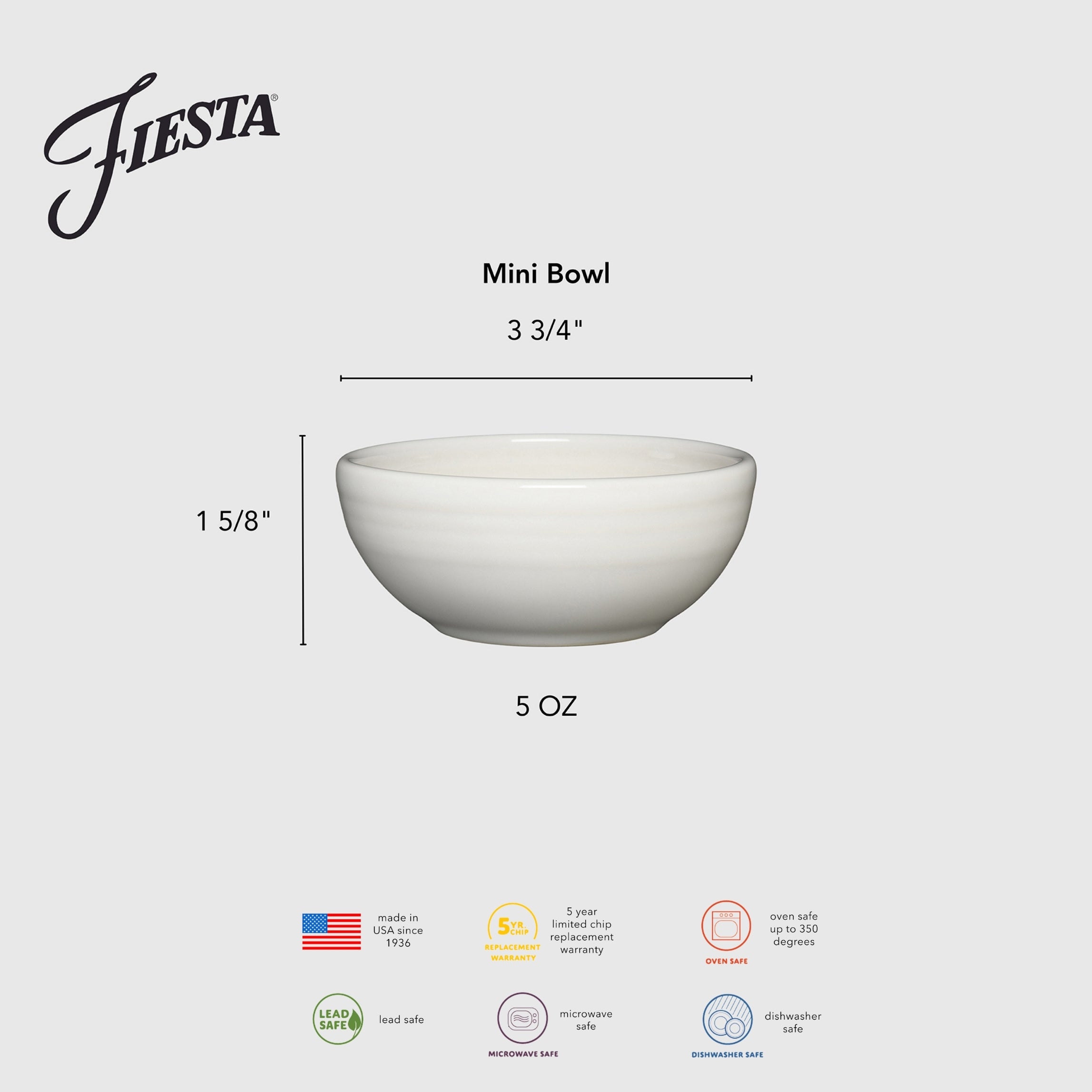 Fiesta 3 3/4 Inch Mini Bowl 5 OZ Foundry - Image 2
