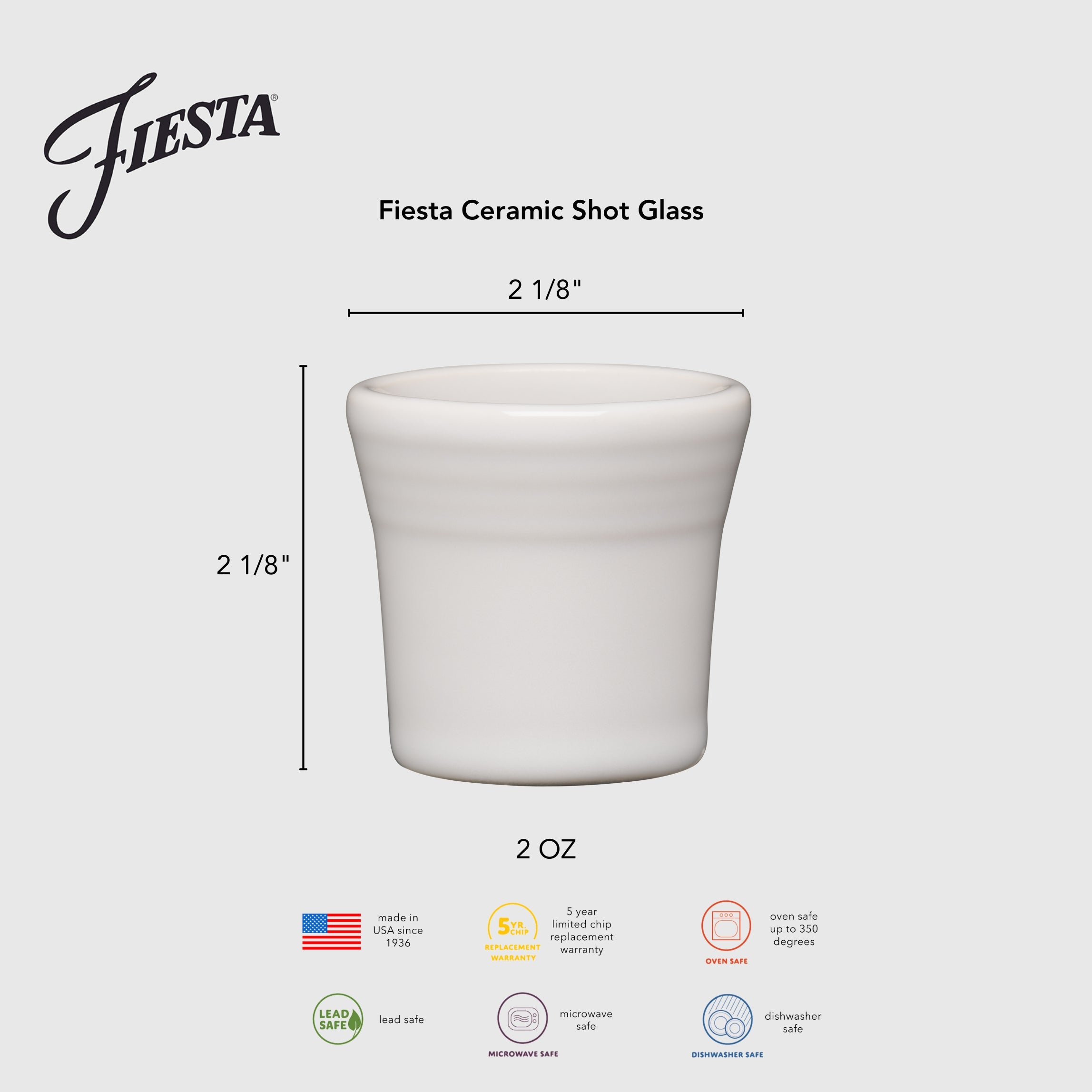 Fiesta Foundry 1 1/2 OZ Ceramic Shot Glass - Image 2