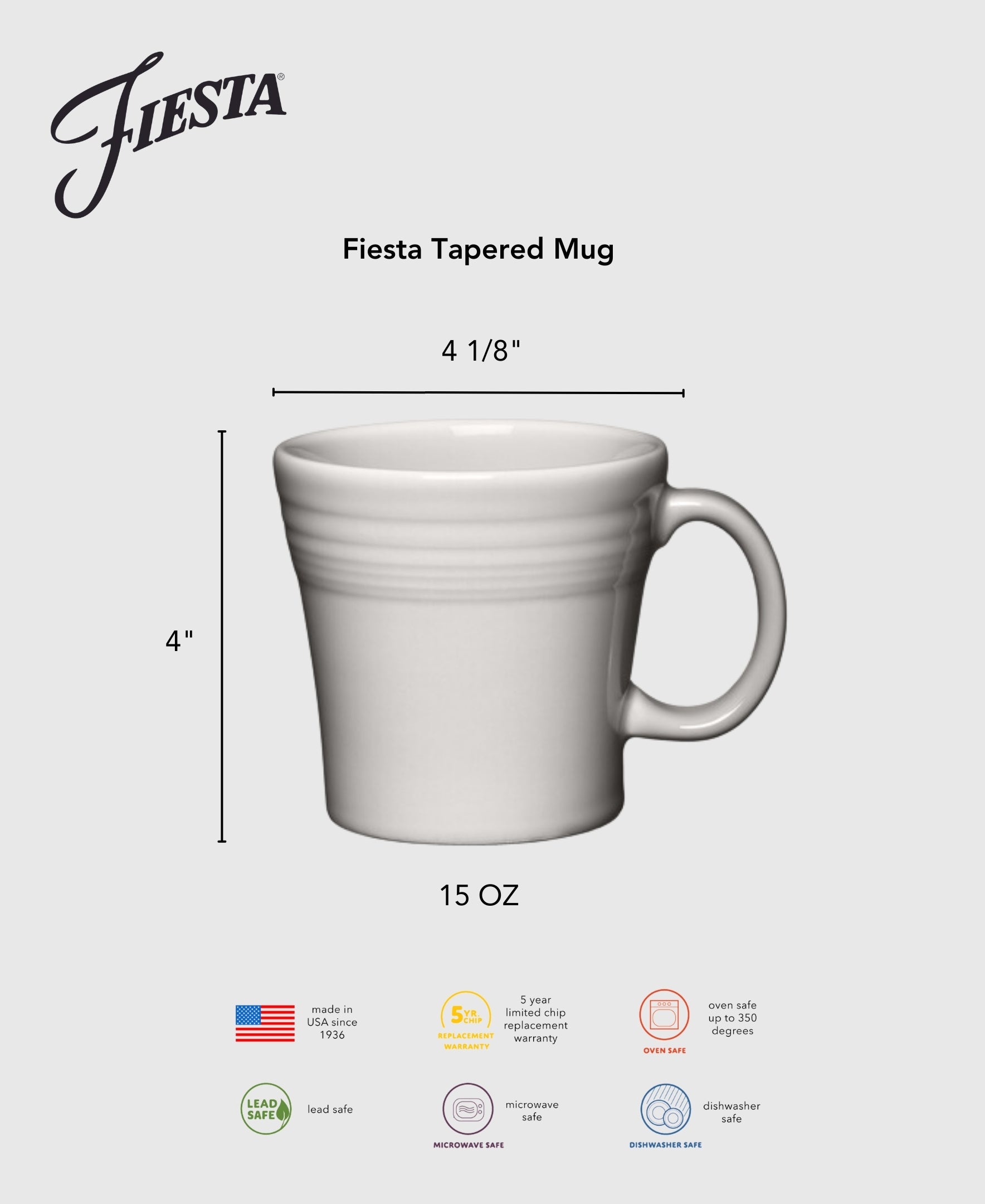 Fiesta Lavender 15 OZ Tapered Mug - Image 3